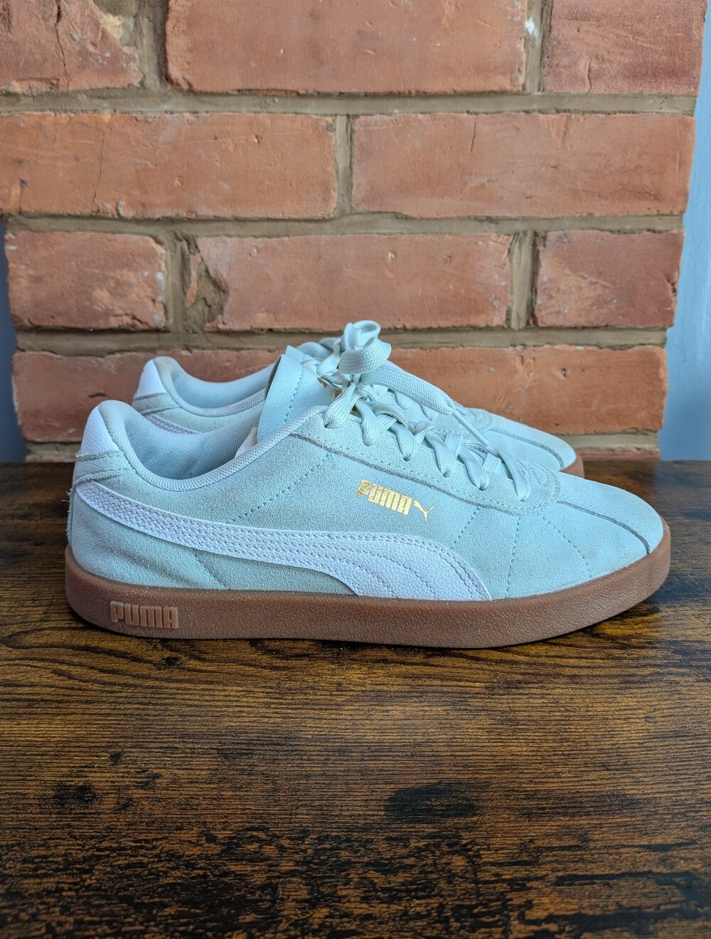 Puma Club II Women's Suede Sneakers In Seafoam Size 8 US